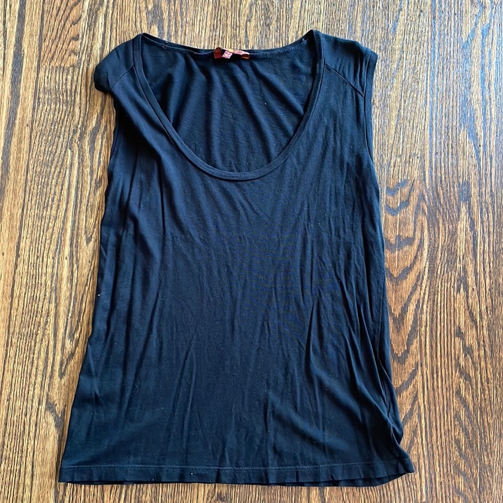 7 for all mankind black loose tank top